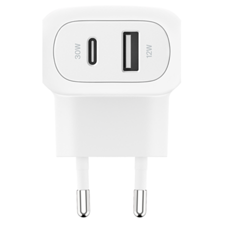 Adaptateur Secteur USB-A + USB-C BELKIN 42W - WCB009VFWH — Belkin · Smarty Paris 18e